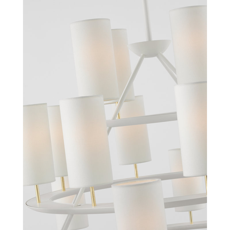 Trevi 20 - Light Chandelier, Matte White/Gild, White