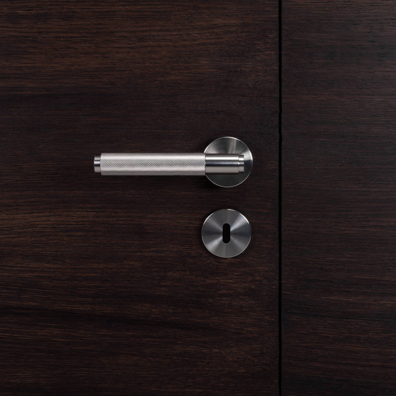 Round Single Dummy Door Lever with Round Rosette