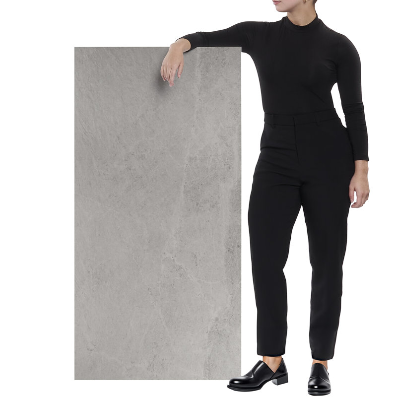 Carreaux de sol en porcelaine mat LimeTech 23,62 po x 47,24 po (7,74 pi² / chacun), Blanc craie