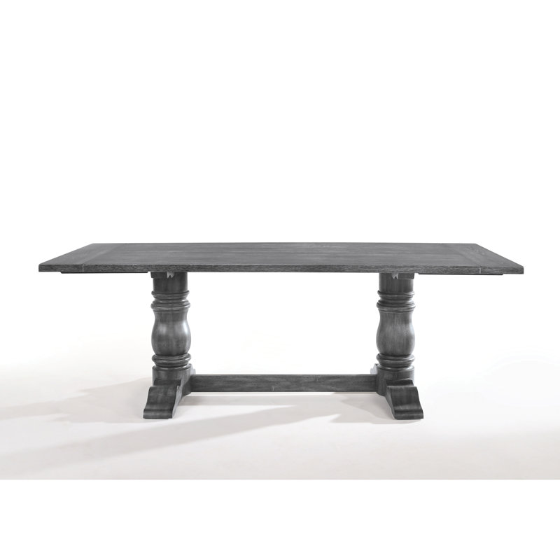 Table de salle à manger à finition grise patinée