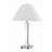 Brushed Steel 28" H Night Stand Lamp With White Linen Trapezoid Shade 100W E26 2 USB Ports and 2 Power Outlets