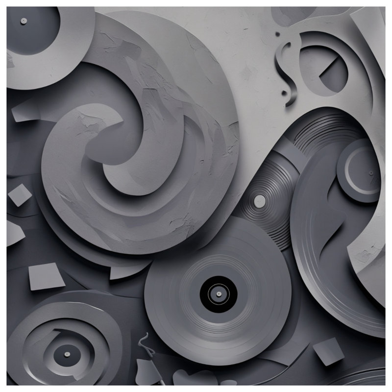 Couvertures spirales grises abstraites, 50in W x 60in H