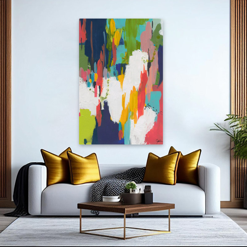 Winter Field - Abstracts Art contemporain, H 60 po x l 40 po