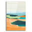  «Aqua and Orange 2» par Annie Warren, art mural en verre acrylique, 24 po x 36 po-179283880