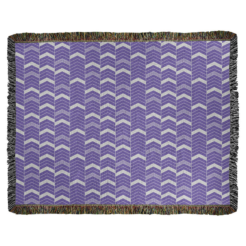 Couverture en coton tissé Rhonda, l 37 po x L 52 po, Mauve