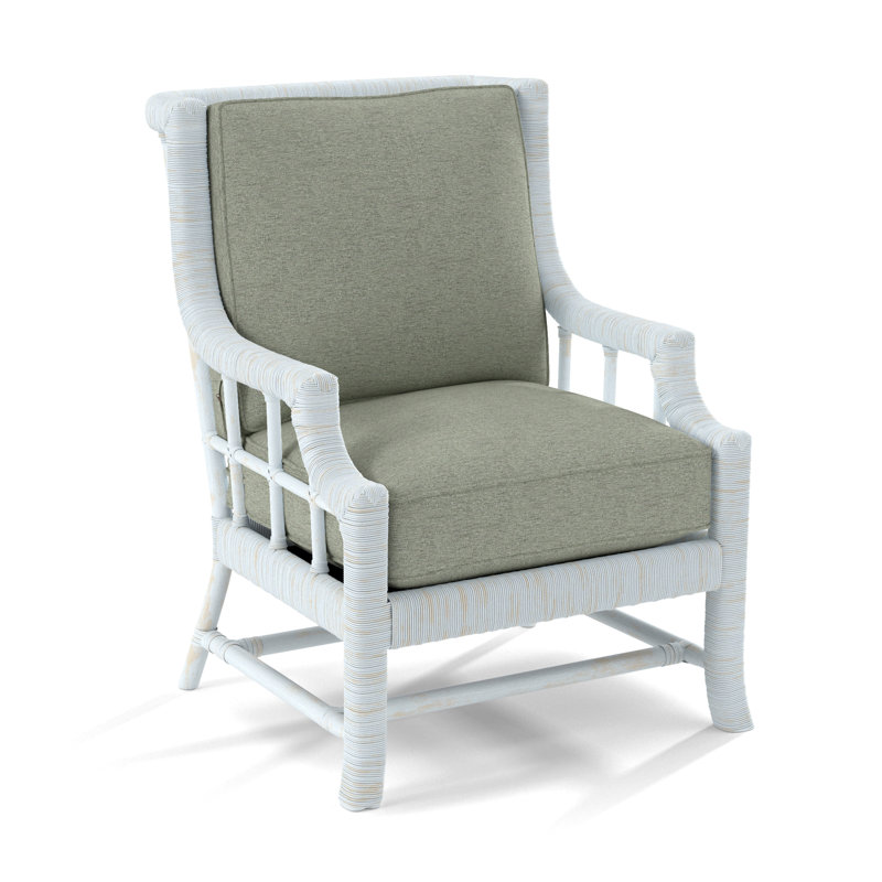 Lafayette Armchair, Bisque, White Performance Fabric; 0851-94