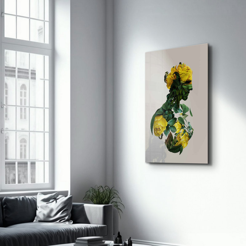 Peinture élégante en verre trempé de 27,6 po x 43,3 po | 100% verre trempé, épaisseur: 0,16 pouce | Œuvre imprimée UV, parfaite pour la décoration intérieure et les intérieurs modernes, des visuels époustouflants pour toute pièce