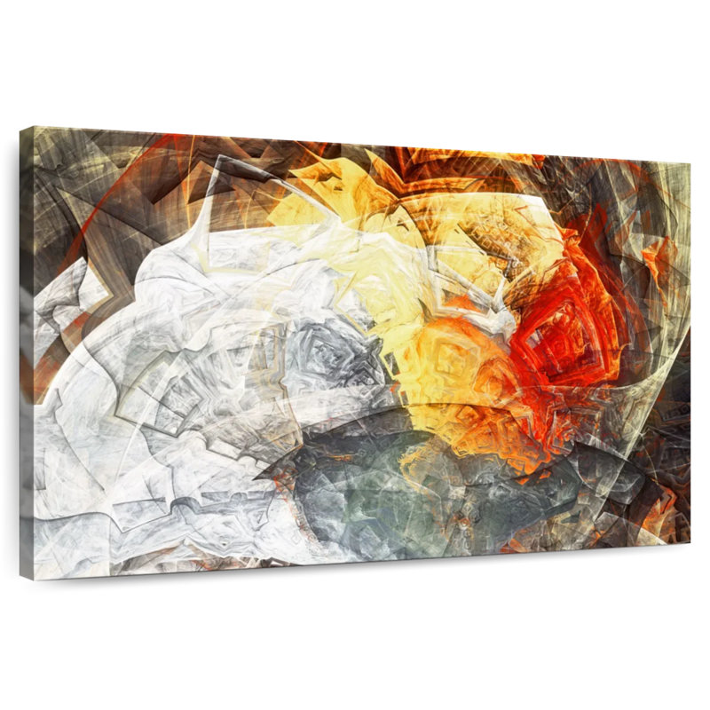 Avery - Couleurs froissées abstraites, H 16 po x l 24 po