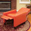 Fauteuil inclinable souple, fauteuil inclinable pour décoration intérieure élégante - orange