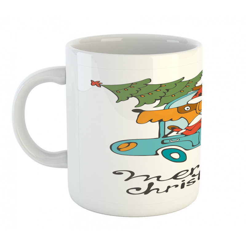 Grande tasse à café pour chien auto-père noël