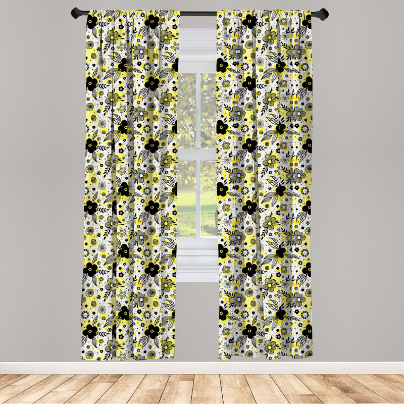Rideaux 4 panneaux East Urban Home, L 56 po x L 84 po