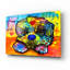 Art mural en verre épique «Lazy» par Dean Russo, 16 po x 12 po
