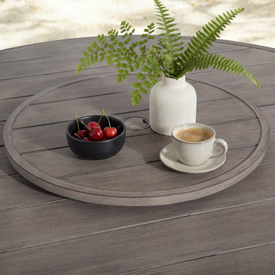 Patio Aluminum 25.5" Round Lazy Suan With 2.16" Umbrella Hole (Table Not Included)