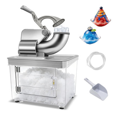Snow Cone Machine 700lbs/h, Shaved Ice Machine Commercial 40L, Electric Ice Crusher Shaver Stainless Steel with Dual Blades for Restaurant Bar