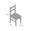 Whiffletree Pair of Solid Wood slatted back Dining Chair