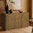 Potomac Reeded 3-Drawer Solid Wood Sideboard Cabinet with 2 Doors and Adjustable Shelves for Dining or Living Storage-626734795