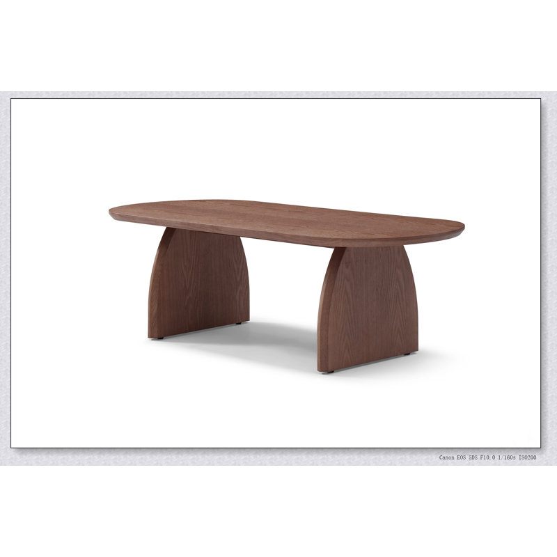 Table basse Mid Century, Noyer brun