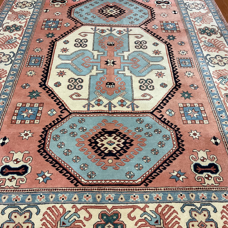 One-of-a-Kind Wool Area Rug Pink