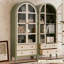 Vaisselier moderne en bois massif blanc