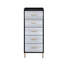 Armoire à bijoux Myles à finition noire, argentée et dorée