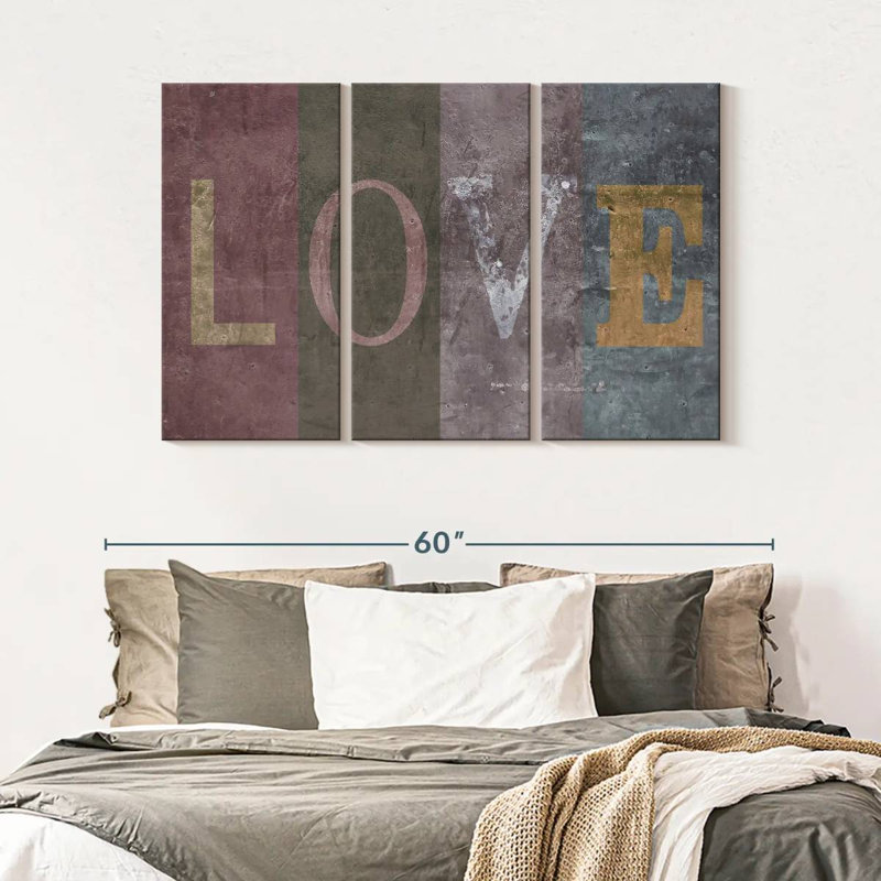 Impression sur toile, "Love sign", H 50 po x l 32 po x P 1,25 po