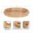 Round Burlwood Tray with Metal Handles