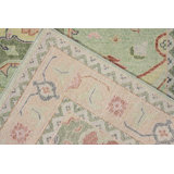 Distressed Homage Hand Knotted Wool Geometric Area Rug