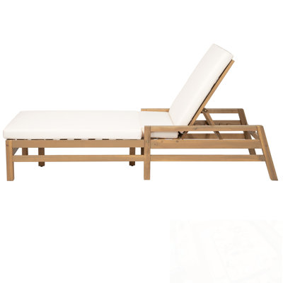 Adjustable Outdoor Chaise Lounge with Thick Cushions