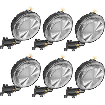 6 Pack 200W LED Barn Light 30000LM Dusk To Dawn Photocell LED Outdoor Area Security Light IP66 6500K Daylight For Yard Street Farm Garden Garage