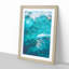 Surfing Waves in Abstract - Framed Print-55728358-55728356