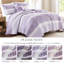Courtepointe très grande / très grande taille, jeté, imprimé en microfibre, trois motifs floraux, coussin froncé, lavable à la machine 4 pièces - courtepointe, 2 taies décoratives, 1 jeté-118916132
