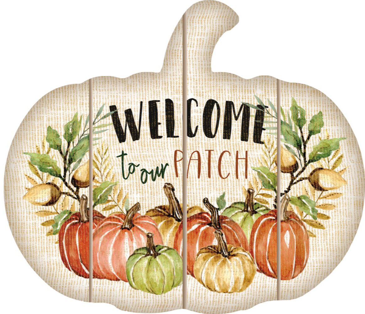 Gracie Oaks Welcome Pumpkin Wall Décor | Wayfair