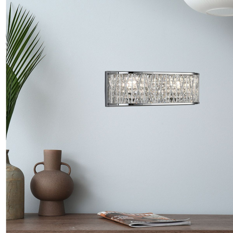 Madisyn Aluminium Flush Mounted Sconce, Chrome