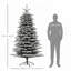 Arbre de Noël artificiel enneigé 6,5 pi avec 400 lumières DEL et 990 branches, parfait pour les fêtes