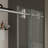 56"-60"W X 70"H Frameless Shower Door, Sliding Shower Door, With Premium 5/16"(8Mm) Thick Tempered Glass Shower Enclosure ,Double Side Easy Clean Coat,Chrom Finished With Buffer