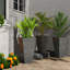 Durable Stackable Planters, Polypropylene Material, Modern Marble Design, For Indoor And Outdoor Use