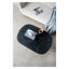 Table basse ovale noire - Piédestal en oxyde de magnésium de 36 po de longueur x 24 po de largeur x 15 po de hauteur pour le salon