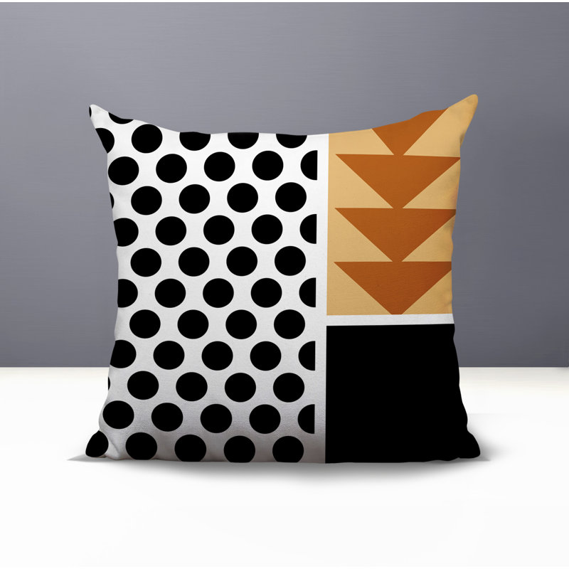 Oreiller carré réversible intérieur / extérieur Snazzy, Carré 18 po, Orange