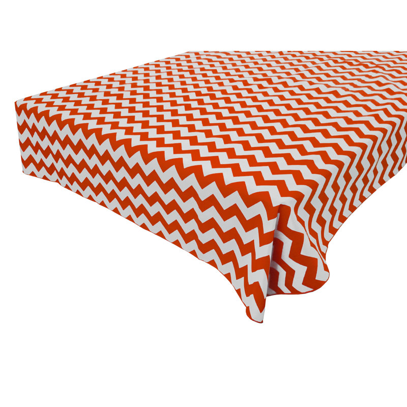 Chevron Print Tablecloths, Red, 60" x 48"