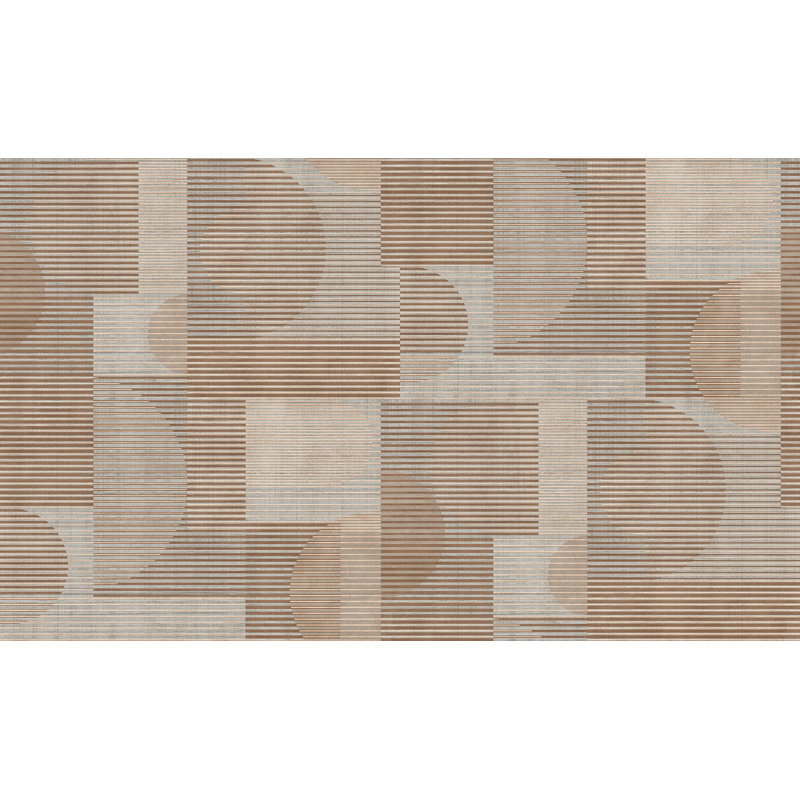 Papier peint géométrique Geo, Taupe