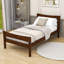 Lit plateforme simple en bois avec tête de lit-1742912567