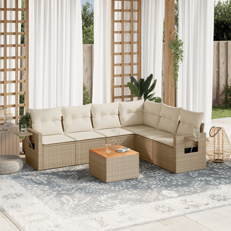 Ensemble de canapé de jardin Vidaxl beige