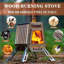 Réchaud à bois en acier inoxydable 304 Green Stove avec tuyaux de cheminée