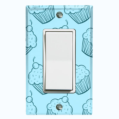 Patterned 1 - Gang Rocker Standard Wall Plate