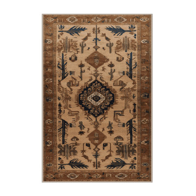 Tapis brun lavable à la machine