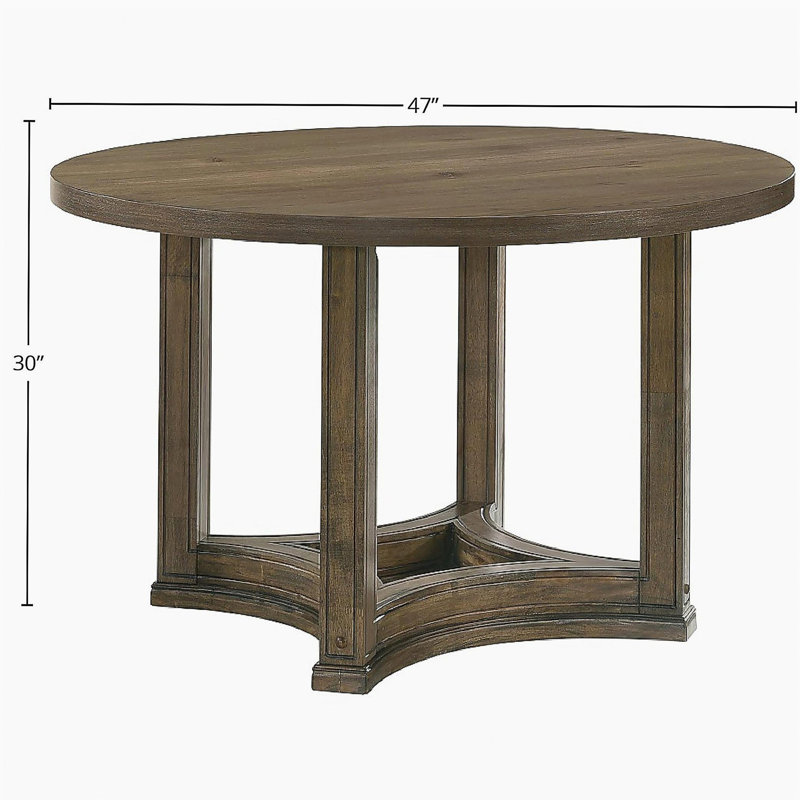 Parfield Weathered Oak Finish Round Dining Table