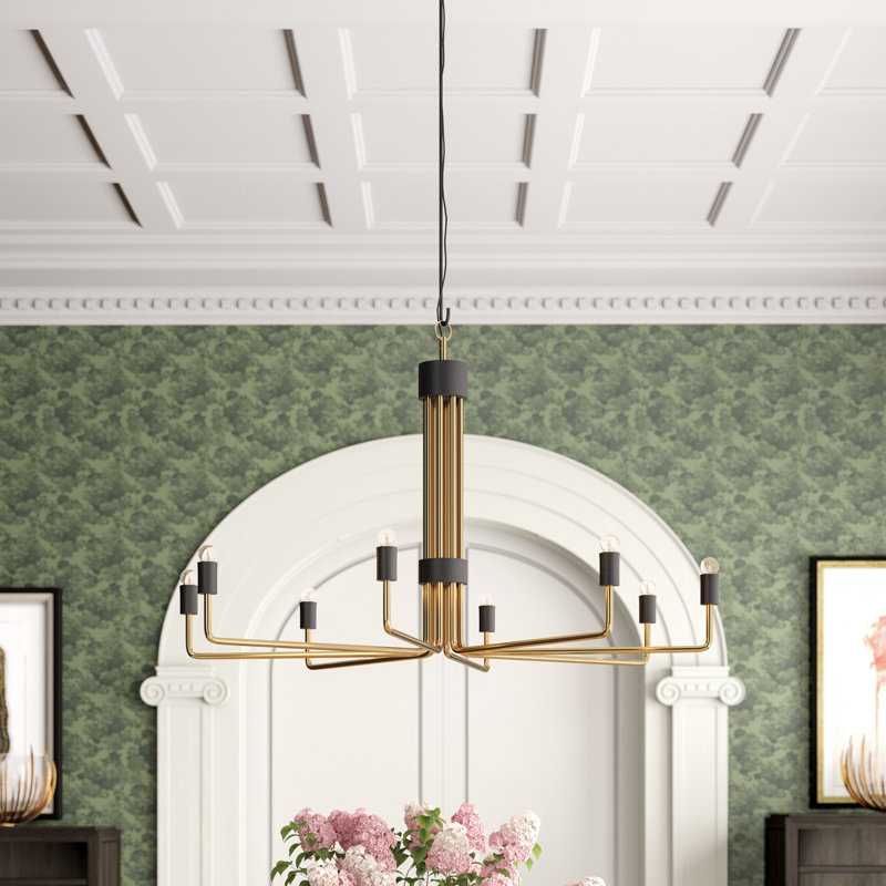 Nellcote 8 - Light Chandelier, Brass