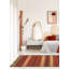 Tapis rouge / beige en laine fait à la main Kilim