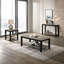 Brex 22 po Table de bout carrée en bois grise / noire avec tablette ouverte