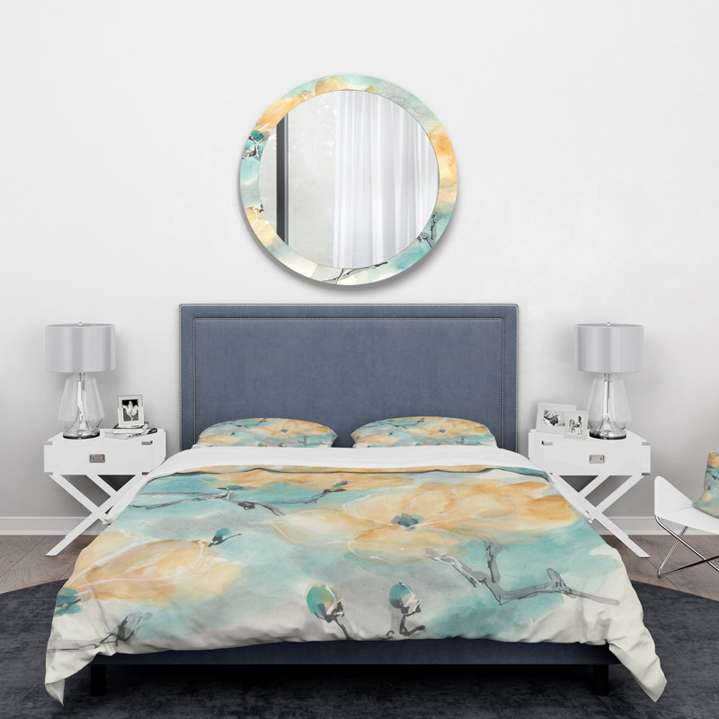 Teal Buds I - Ensemble de housse de couette Cabin & Lodge - Microfibre de polyester